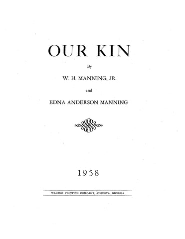 MANNING:  Our Kin [Manning & allied families] 1958