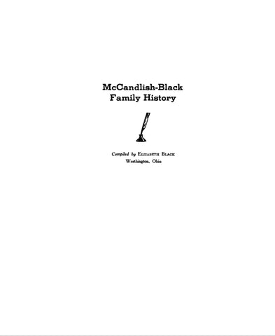 McCANDLISH - BLACK Family history 1935