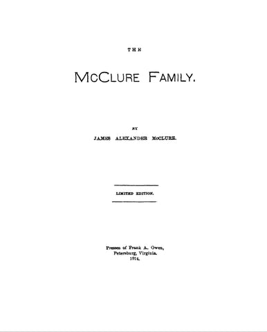 McCLURE Family Genealogy 1914