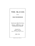 McCUE: The McCues of the Old Dominion 1912