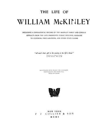 MCKINLEY: The Life of William McKinley, Including a Genealogical Record of the McKinley Family (Softcover)