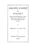 MOLTON: Molton Family and Kinsmen, Hooks, Hunter, Whitfield, Linn, Tuttle, Henley, Harris, Summerlin, Ware, Glover, Smith, Williams, Upmann, and Others 1922