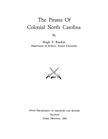 NC: The Pirates of Colonial North Carolina (Softcover)