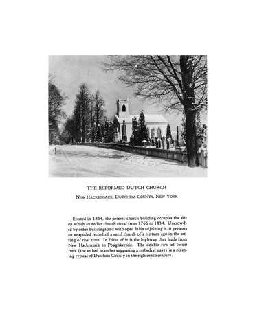 DUTCHESS, NY: The Reformed Dutch Church at New Hackensack, Dutchess County, New York 1932