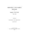 ERIE, NY: Memorial and Family History of Erie County, New York, Biographical and Genealogical, Illustrated