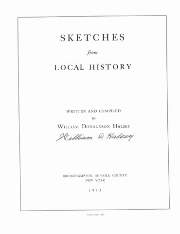 SUFFOLK, NY: Sketches from Local History (Softcover)