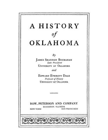 OKLAHOMA: A History of Oklahoma