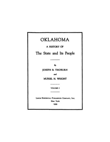 OKLAHOMA: Oklahoma, a History of the State an its People