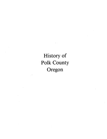 POLK, OR: History of Polk County, Oregon