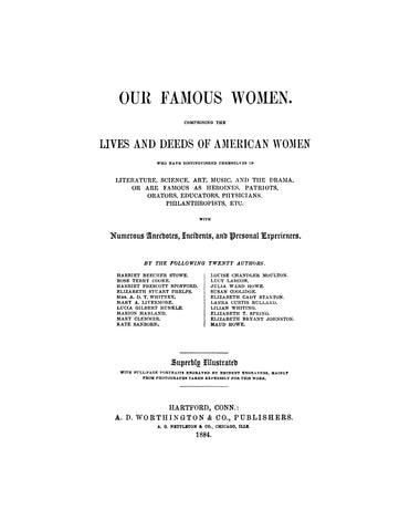 Our Famous Women, Comprising the Lives and Deeds of American Women (Hardcover)