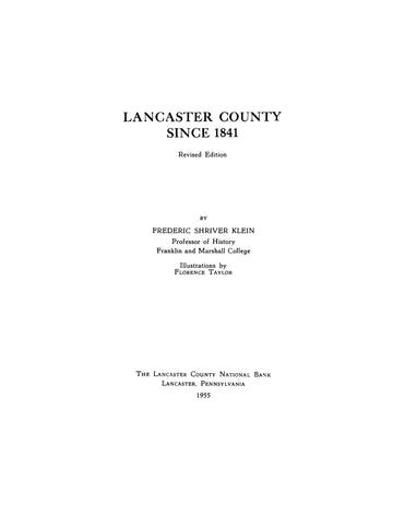 LANCASTER, PA: Lancaster County Since 1841