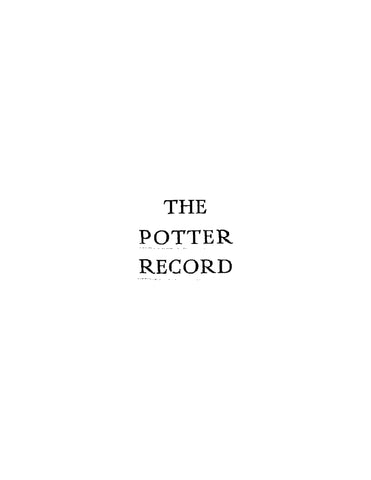 POTTER: The Potter Record (Softcover)