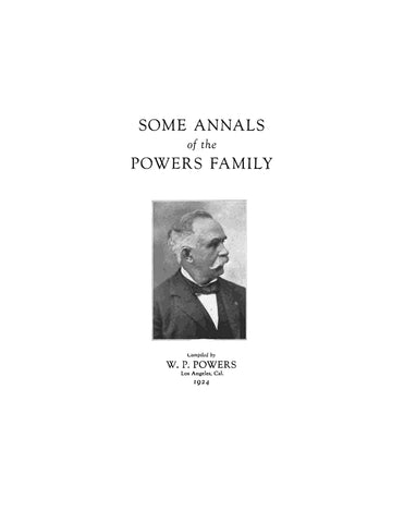POWERS: Some Annals of the Powers Family