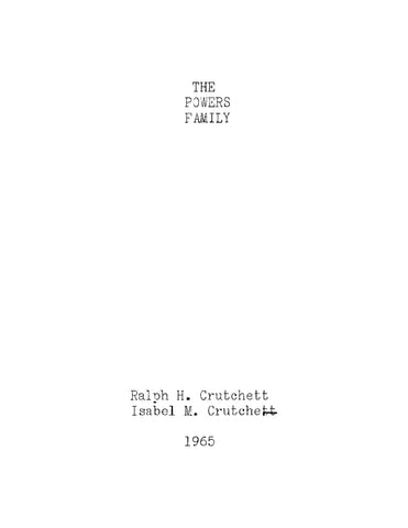 POWERS: The Powers Family (Softcover)
