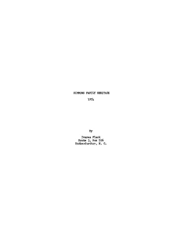 SIMMONS: Simmons Family Heritage (Softcover)
