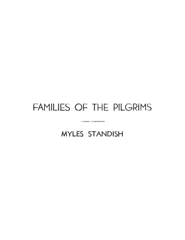 STANDISH: Families of the Pilgrims - Myles Standish (Softcover)