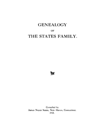 STATES: Genealogy of the States Family (Softcover)