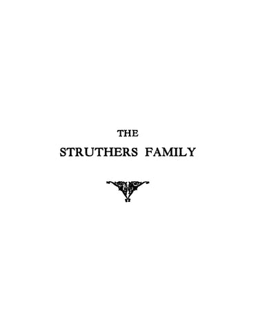STRUTHERS: The Struthers Family (Softcover)