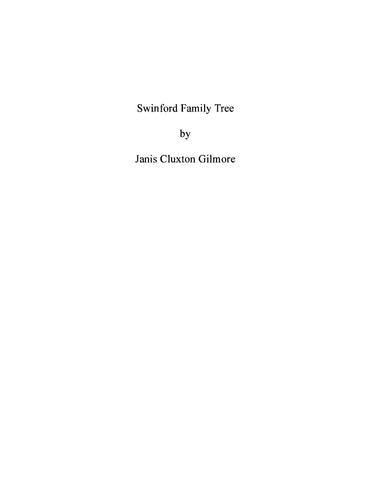 SWINFORD: Swinford Family Tree (Softcover)