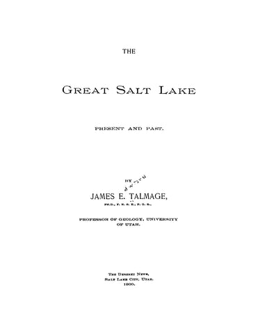 GREAT SALT LAKE, UT: The Great Salt Lake, Past and Present (Softcover)