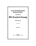 CRAWFORD, WI: Southwestern Wisconsin: A History of Old Crawford County, Illustrated 1932 (Hardcover)