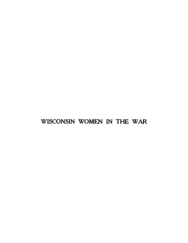 WISCONSIN: Wisconsin Women in the War Between the States