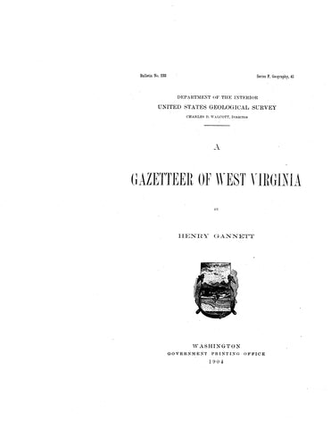 WEST VIRGINIA, WV: Gazetteer of West Virginia (Softcover)