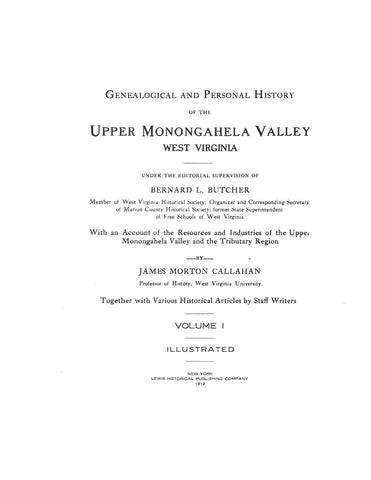 MONONGAHELA, WV: Genealogical and Personal History of the Upper Monongahela Valley, West Virginia