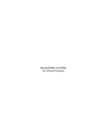 WW2: The Palestine Letter, an Unfinished Symphony (Softcover)