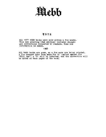 WEBB: Webb (Softcover)
