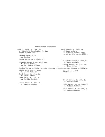 WENTZ-WERNER: The Wentz-Werner Connection