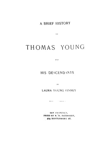 YOUNG: A Brief History of Thomas Young and his Descendants (Softcover)