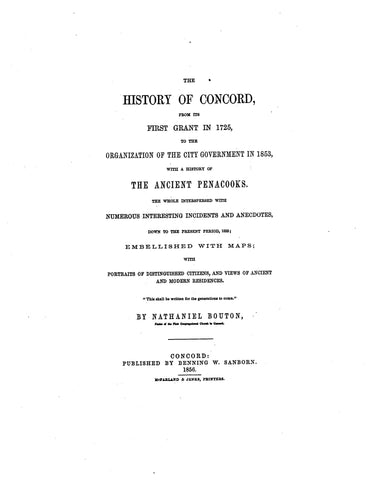 ABBOTT: The Abbott Family (Extracted from History of Concord, New Hampshire) (Softcover)