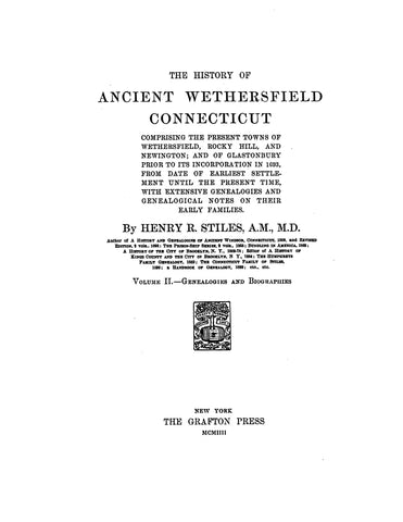ADAMS FAMILY Extracted from History of Ancient Wethersfield, Connecticut (Softcover)
