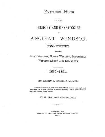 ALLEN: Extracted from the History and Genealogies of Ancient Windsor, Connecticut (Softcover)