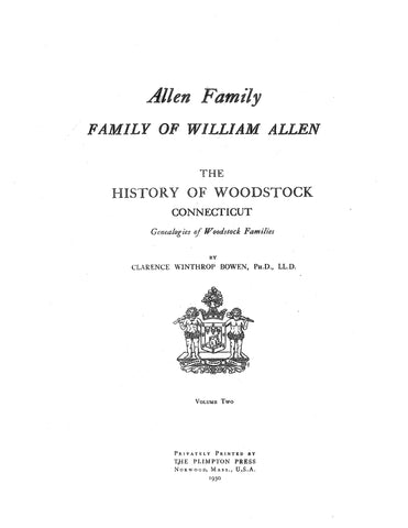 ALLEN: Extracted from History of Deerfield, Massachusetts (Softcover)
