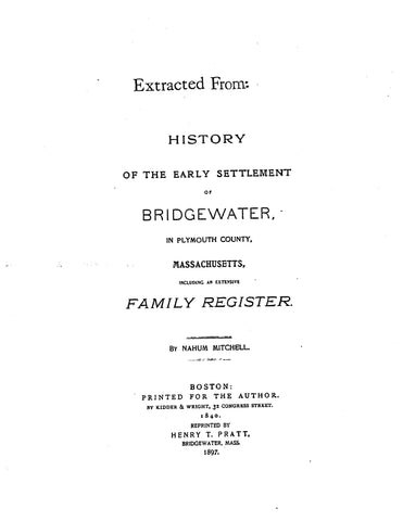 AMES: The Ames Family of Bridgewater, Massachusetts (Extracted from History of Bridgewater, MA) (Softcover)