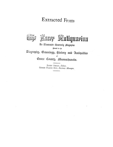 AYER: Ayer Family of Haverhill, Massachusetts (Extracted from Essex Antiquarian) (Softcover)