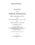 BABCOCK Family: (Extracted from History of Stonington, Connecticut) (Softcover)