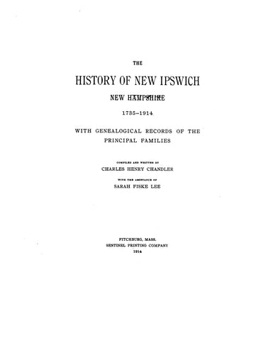 BATCHELDER: Batchelder-Batcheller (Extracted from History of New Ipswich, New Hampshire) (Softcover)