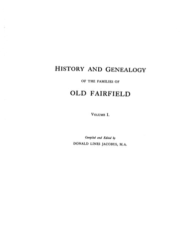 BEACH: The Beach Family of Old Fairfield, Connecticut (Extracted form History of Old Fairfield) (Softcover)