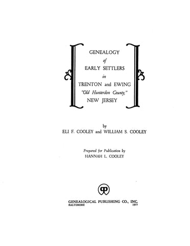 BEATTY: Extracted from Genealogy of Early Settlers in Trenton and Ewing, New Jersey (Softcover)