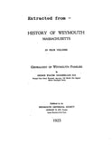 BINNEY: Extracted from History of Weymouth, Massachusetts (Softcover)