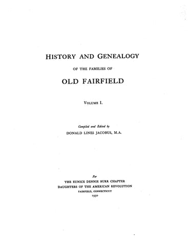 BISHOP: Extracted from History and Genealogy of the Families of Old Fairfield, Connecticut (Softcover)