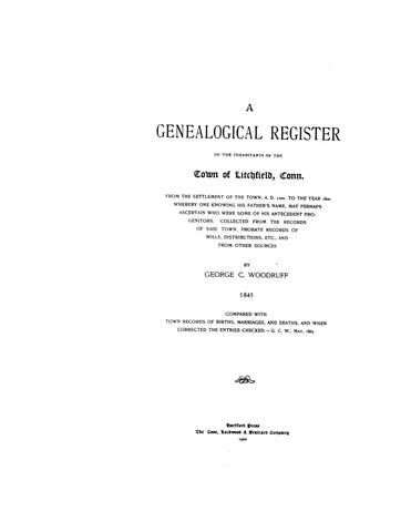 BISSELL: Extracted from Genealogical Register of the Town of Litchfield (Softcover)