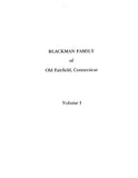 BLACKMAN: Extracted from History and Genealogy of the Families of Old Fairfield (Softcover)