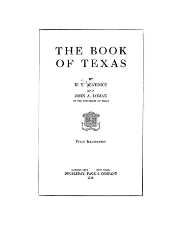 TEXAS: The Book of Texas