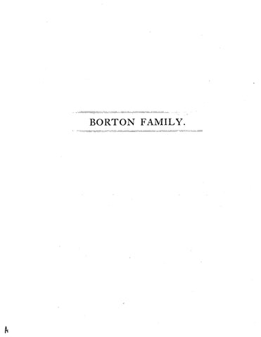 BORTON: Extracted from Ancestry of Haines and Other Families (Softcover)