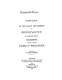 BRADFORD: Extracted from Early Settlement of Bridgewater, Massachusetts (Softcover)
