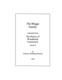 BRIGGS: Extracted from History of Woodstock, Connecticut (Softcover)